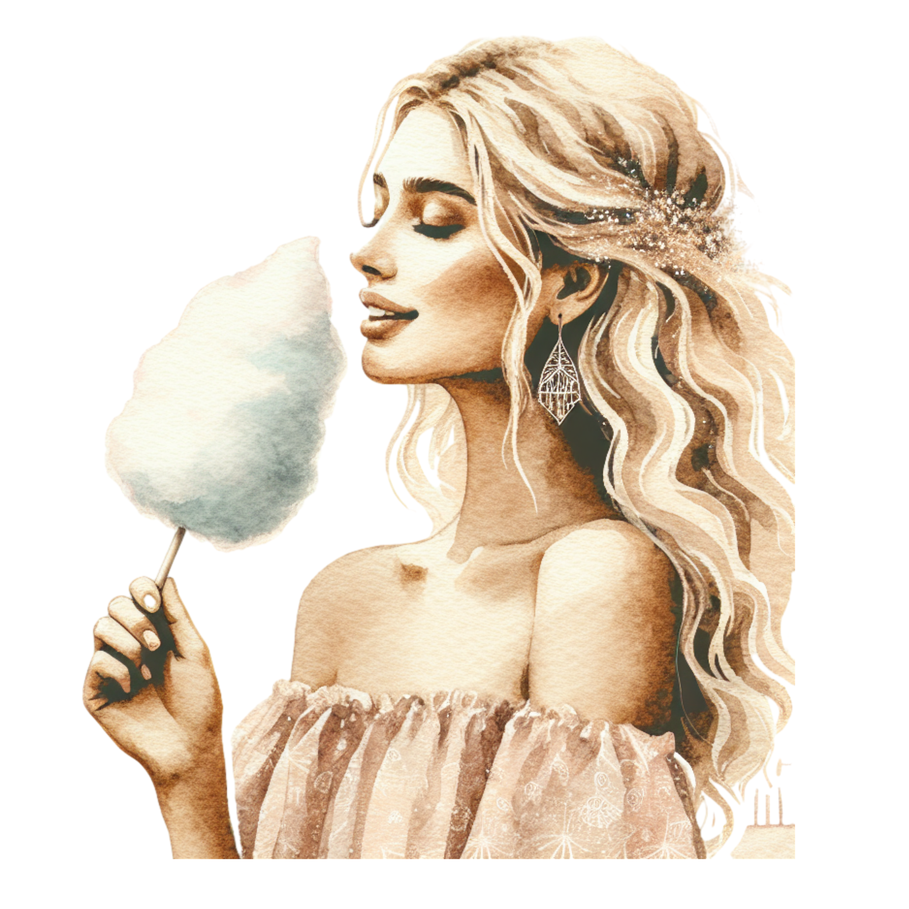 Mädchen mit Zuckerwatte